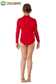 BODY DANZA COLLO ALTO LYCRA ROSSO BAMBINA